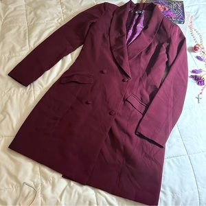 Missguided Purple Blazer Mini Dress